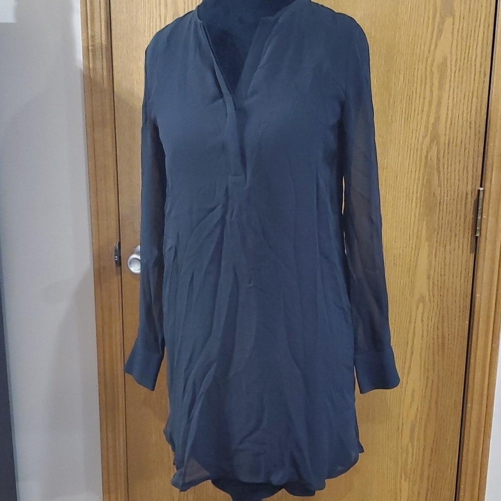 Vince long sleeve silk layered shirt new with tags